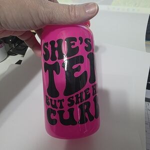 Vibrant Pink Hair Styling Bottle